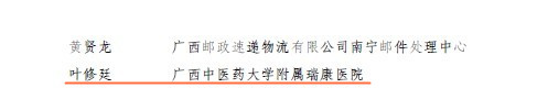 喜讯：我院赵立春、叶修廷喜获广西（杰出）青年岗位能手荣誉称号