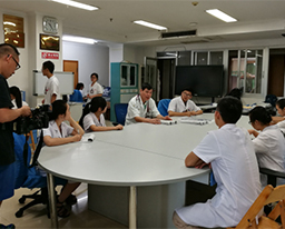 广西电视台到我院拍摄林寿宁教授宣传片