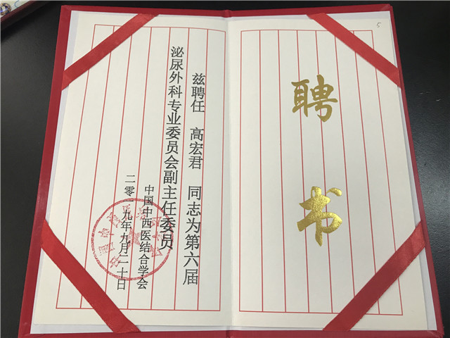高宏君书记带队参加中国中西医结合学会泌尿外科专业委员会第十七次全国学术年会暨第三届天津海河国际泌尿外科高峰论坛
