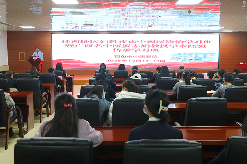 我院广西名中医罗志娟教授传承工作室团队受邀赴百色市中医医院开展“桂西地区妇科疾病中西医诊治学习班暨广西名中医罗志娟教授学术经验传承学习班”活动