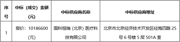 广西机电设备招标有限公司关于医疗设备采购项目（十二）（GXZC2025-G1-003293-JDZB）中标公告